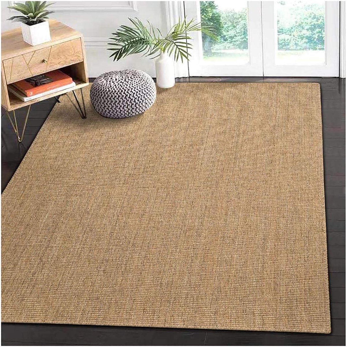 Sisal Vloerkleed - Jute Tapijt Loper - Woonkamer Decoratie - Antislip Achterkant - 80x350 cm - Beige