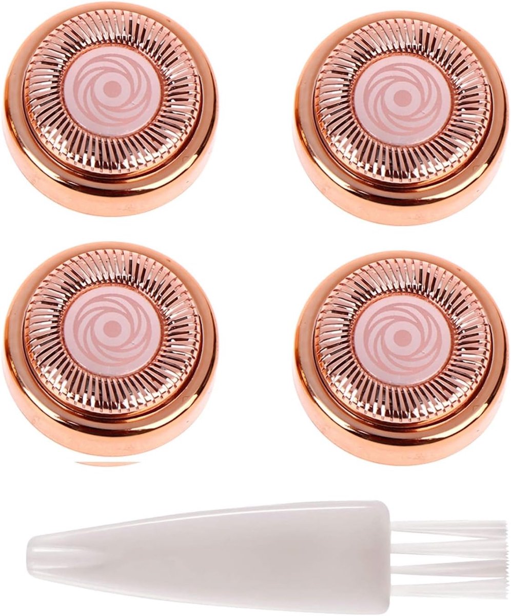 Thijox - Rosy Gold Flawless Reservekoppen en Lemmets voor Epilator, 4 Stuks, Waterdicht, Geluidsarm, Compact voor Draagbaar Gebruik, Perfect voor Vrou