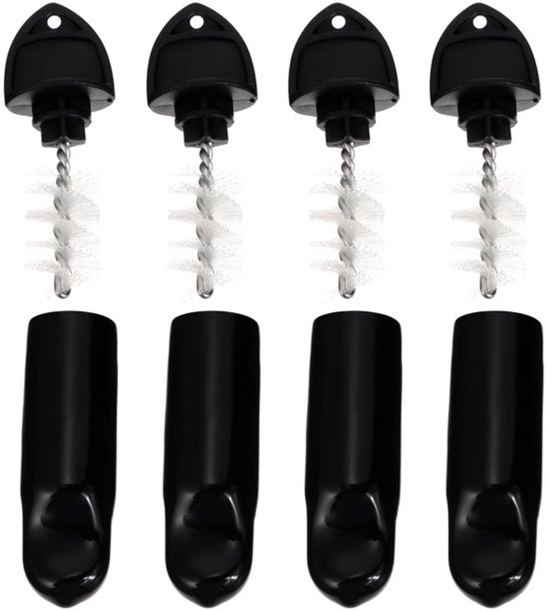 1 Set Bier Tap Borstel Set, Stopper, Kraan, Nippel Bierdeksel Kit, Kraan Stopper, Borstel, Rubber Kap, Bier Tap Deksel, Zwart, RVS, Schoonmaak Borstel