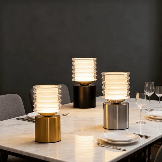 LED Bedlamp, Draadloze Draagbare Aanraakbare Tafellamp met 3 Modi, USB Oplaadbare Magnetische Nachttische Lamp met Timer, Nachtlamp voor Slaapkamer, Babykamer en Camping goud van Ouilide — afbeelding 5
