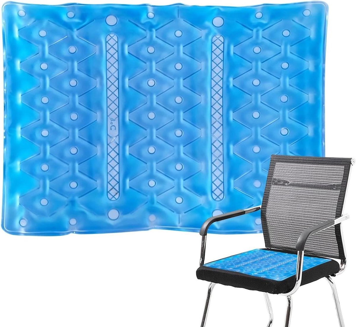 Koelmat Huisdier - Koelkussen - Zomerse Verkoeling - Zelfkoelende Gel - 40x30 cm - Blauw