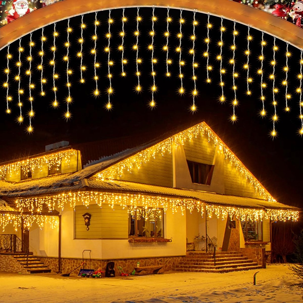 SnelShoppen - 5m Buitenverlichting Tuinlampen, 32x Sfeervolle LED Fairy Lights, 256 LEDs, Warm Wit, Decoratie voor Trouwerijen, Goot, Tuin, Feesten, 1