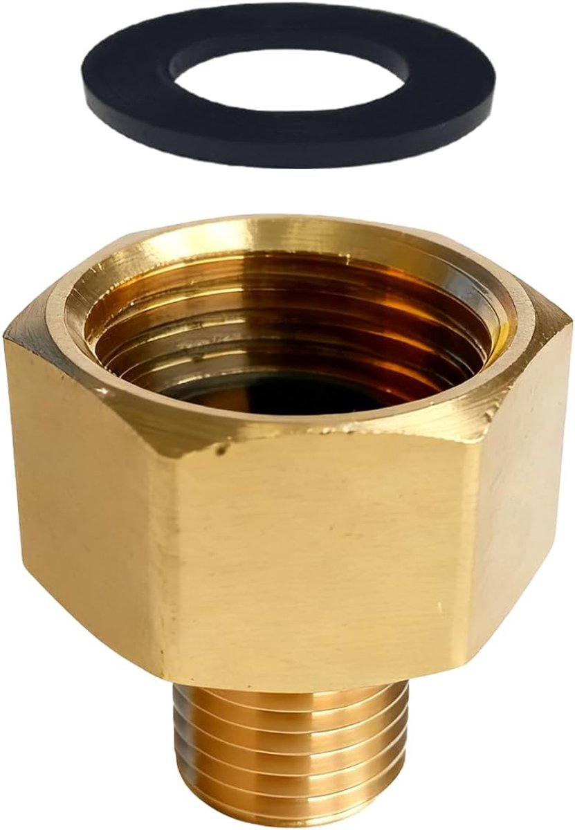SnelShoppen - LPG Gas Adapter 1/2 Inch R x 1/4 Inch, Reductie Connector voor Gasfles, Messing Gas Slang Verbinder voor Koken, Camping en Tuin, Veilig