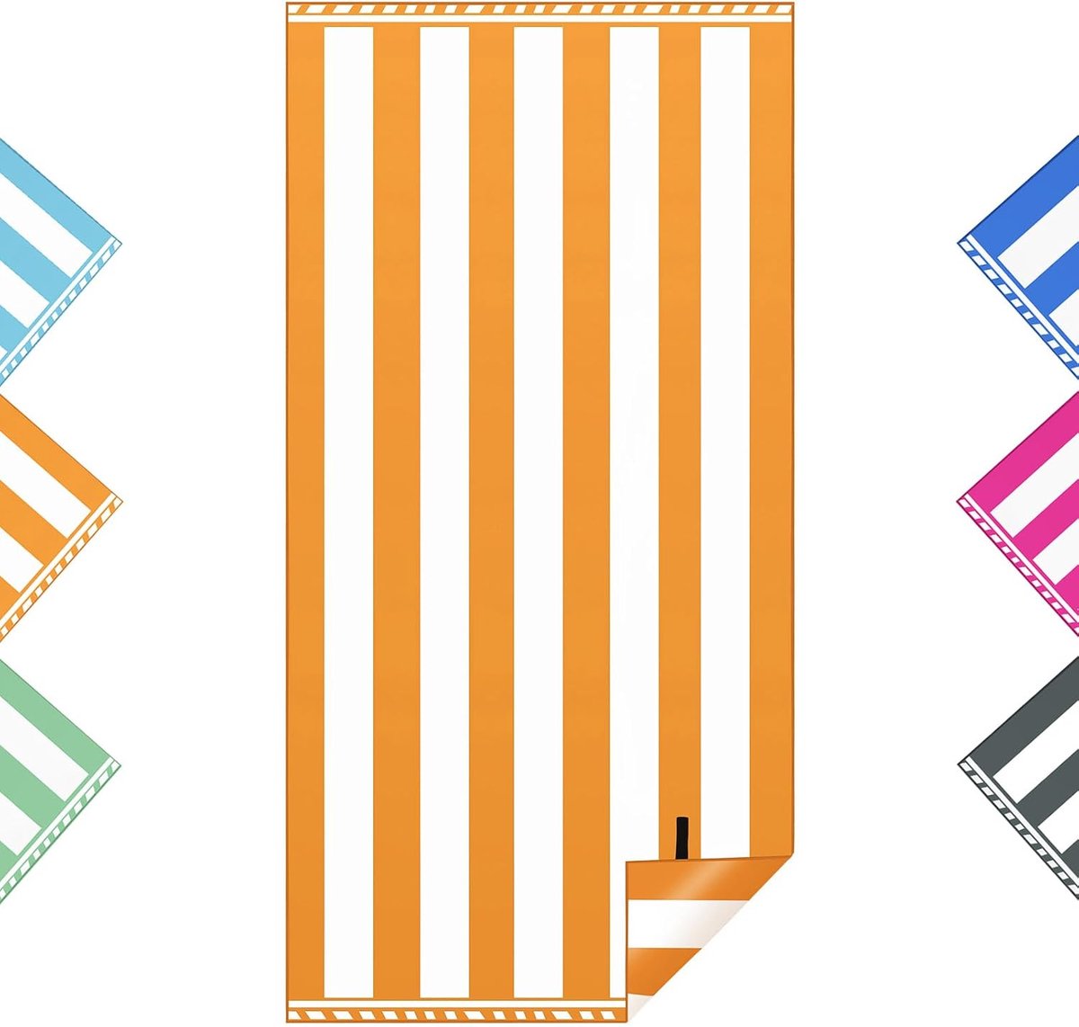 SnelShoppen - XXL Strandhanddoek 200 x 100 cm, Sneldrogende Microvezel Handdoek, Zandvrije Badhanddoek, Stranddeken voor Vrouwen, Oranje