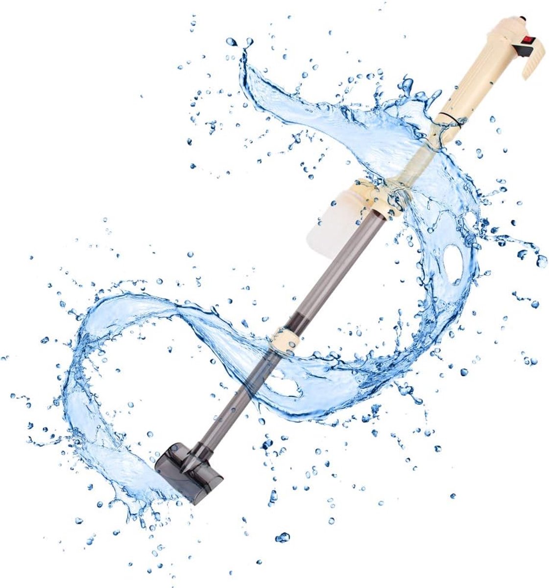 SnelShoppen - Elektrische Aquarium Cleaner Vacuüm, Grindzuiger Sifon met 2 Slangformaten voor Waterverversing en Vuilreiniging van Aquarium