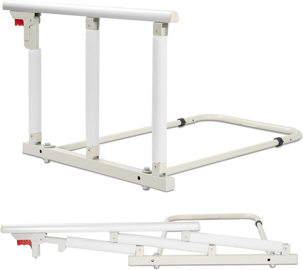 SnelShoppen - Vouwbare Bedhekje met Veiligheidsbeugel, Bedrails voor Ouderen, Gehandicapten en Kinderen, 69 cm Hoogte, Valpreventie, Ondersteuningsrai