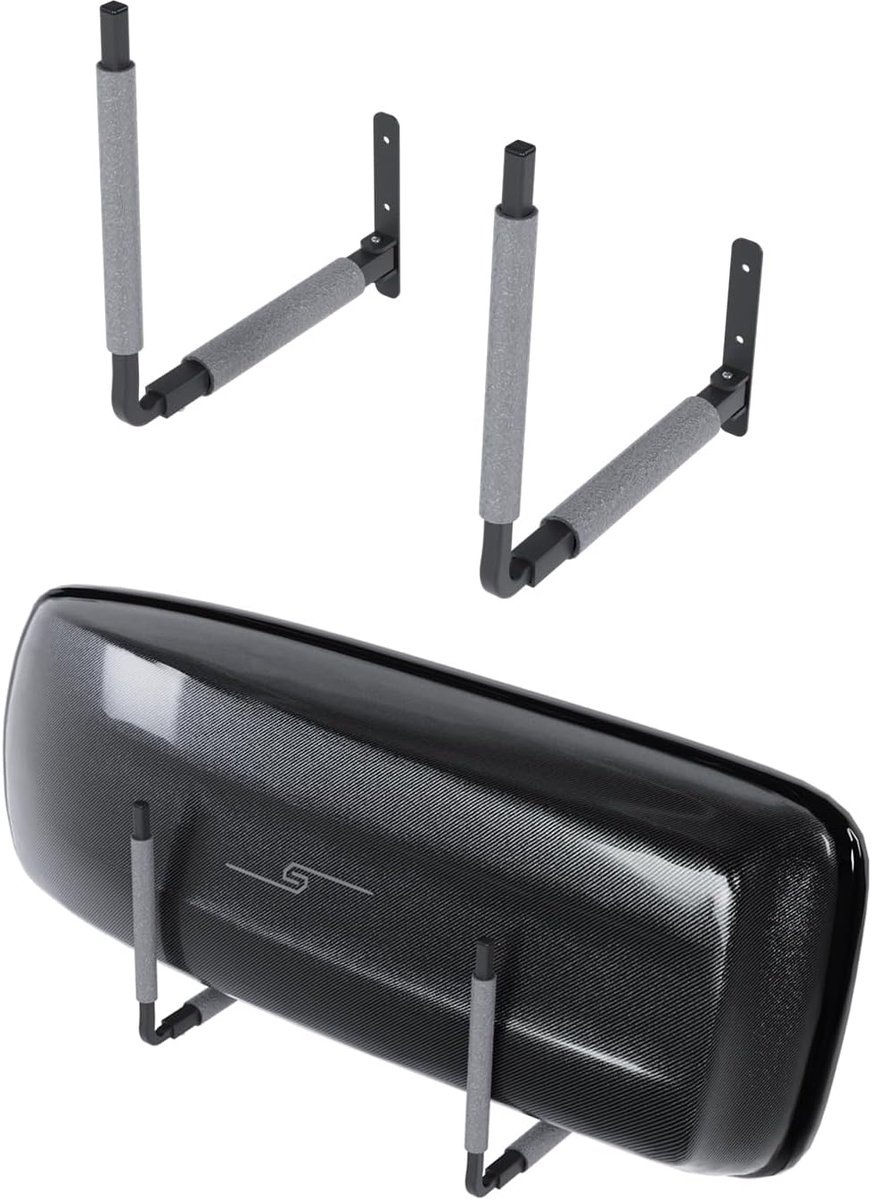 SnelShoppen - ISUP Roof Box, Verstelbare Wandbeugel 33-57 cm, Grijs, Opslag voor Ski's, SUP, Tuin Gereedschap, Sportuitrusting, Garage en Werkplaats
