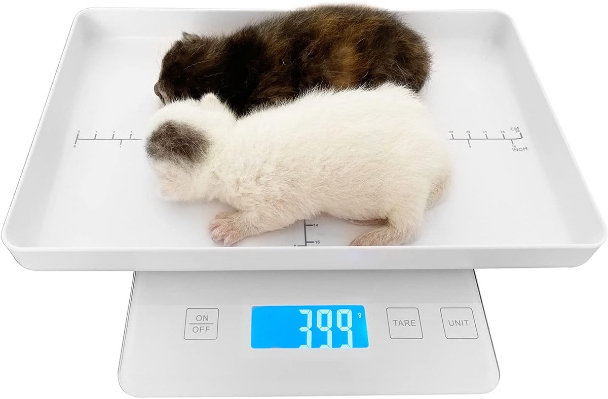 Thijox - Digitale Huisdierweegschaal voor Kleine Dieren - Puppyweegschaal met Hoge Precisie - Mini-Precisie-gram-gewichtsbalans - 1g Nauwkeurigheid vo