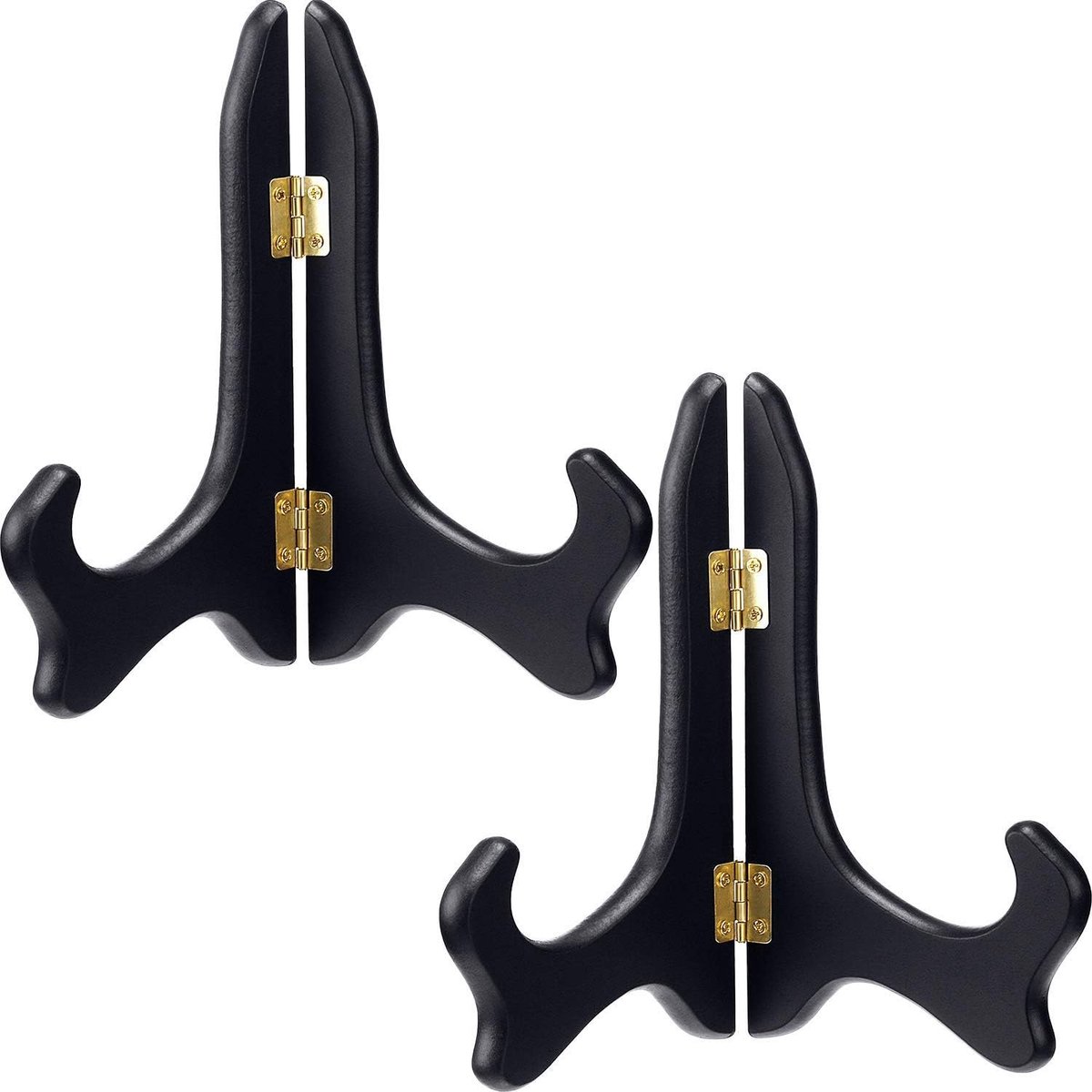 SnelShoppen - Zwarte Houten Schildersezels Plaat Houder 20,5 cm - 2 Stuks Displaystandaard voor Foto's, Kunst en Decoratie - Ideaal voor Feesten, Scho