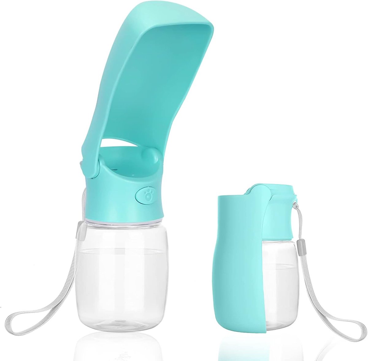 Thijox - Draagbare Pet Drinkfles 350ML, Opvouwbare Lekbestendige Waterfles voor Honden en Katten met Actieve Koolfilter, Ideaal voor Wandelen, Reizen