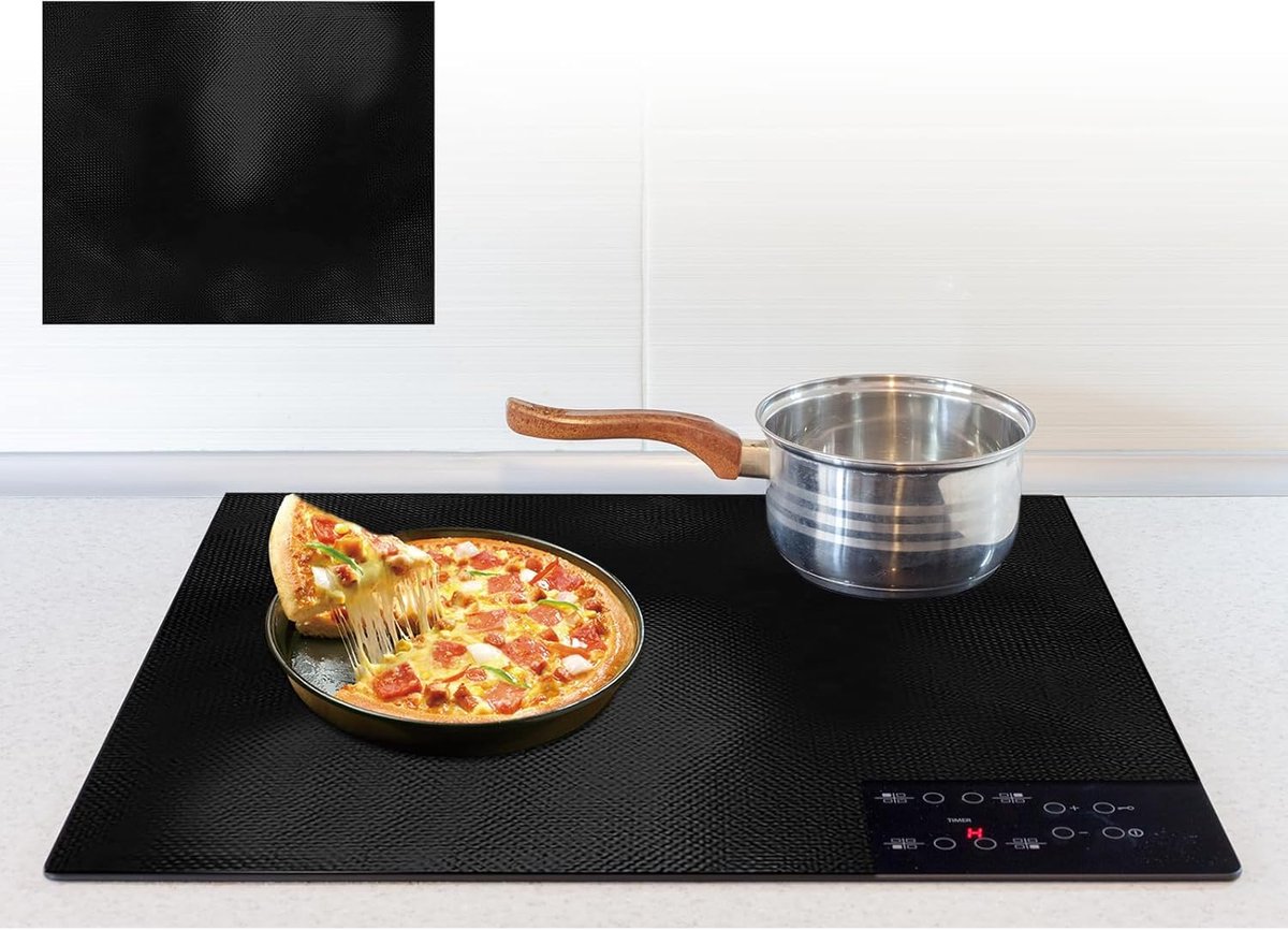 SnelShoppen - Inductie-beschermmat 61 x 53 cm - Magnetische Kookplaat Bescherming - Krasbescherming voor Inductiekookplaat - Multifunctionele Mat voor