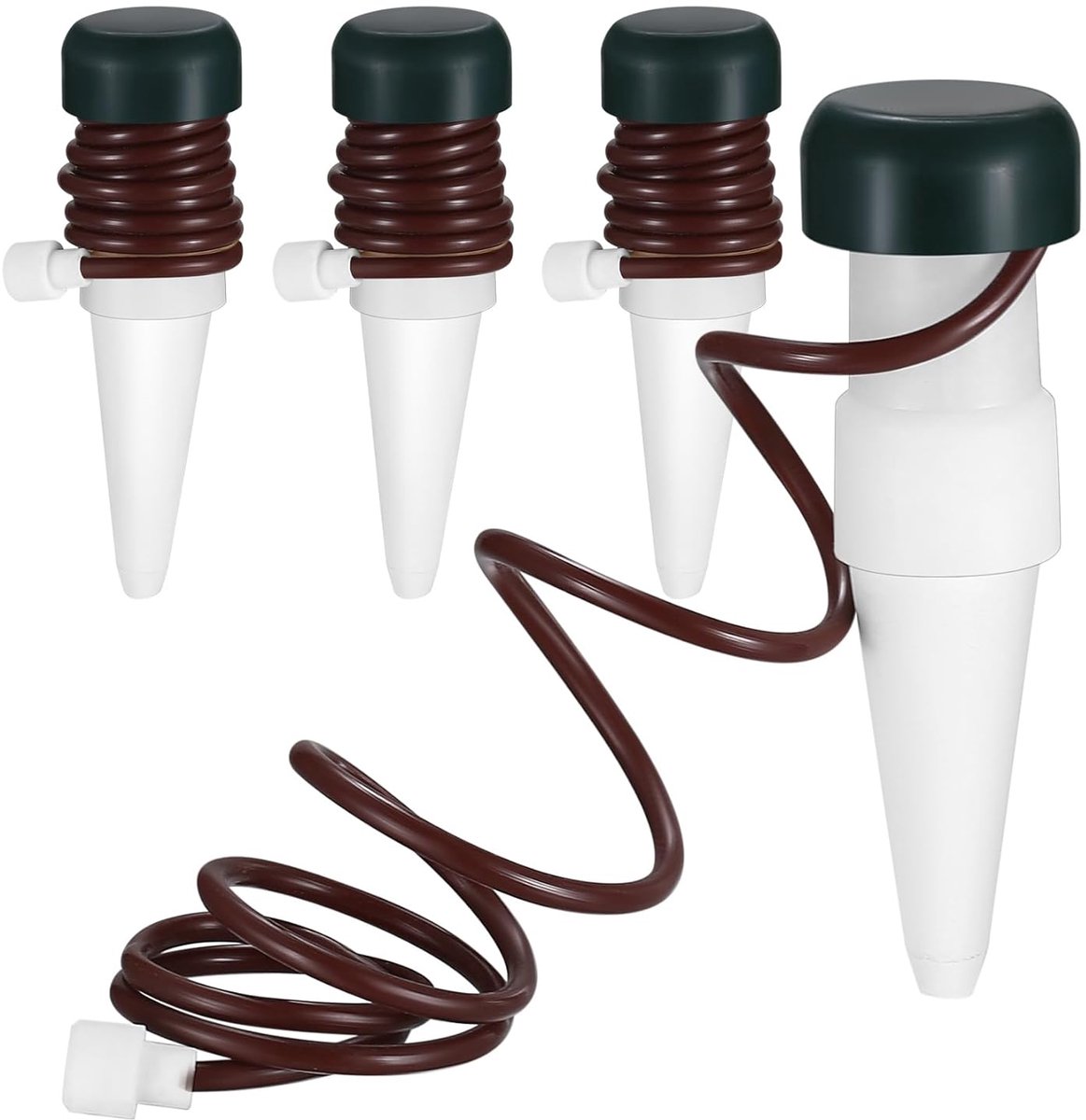 SnelShoppen - 4 Stuks Automatisch Irrigatiesysteem voor Planten, Waterdispenser voor Tuin, Balkon en Kamerplanten, Keramisch en ABS, Efficiënt en Betr