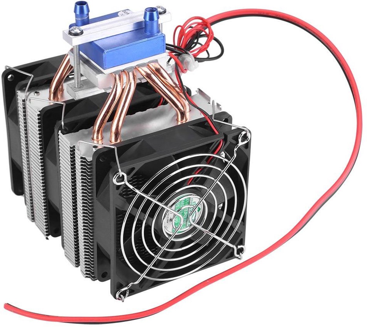 Thermo-elektrische Koeler - Waterkoeler Apparaat - Aquarium Temperatuur Beheer - Efficiënte Warmteafgifte - Tot 30L Aquarium - Zilver