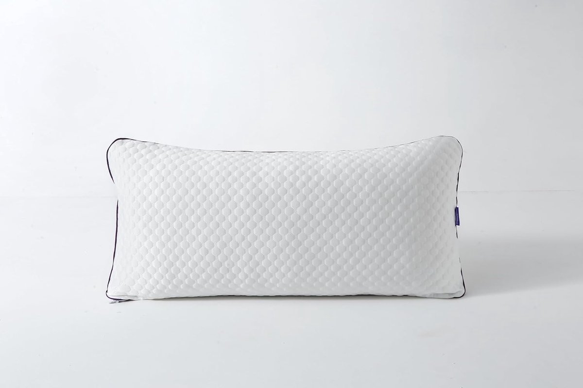 SnelShoppen - Ergonomisch 40 x 80 cm Geheugenfoam Kussen - Verstelbaar met Ritssluiting - Koel en Warm - Voor Alle Slaapposities - Volwassenen - Perfe