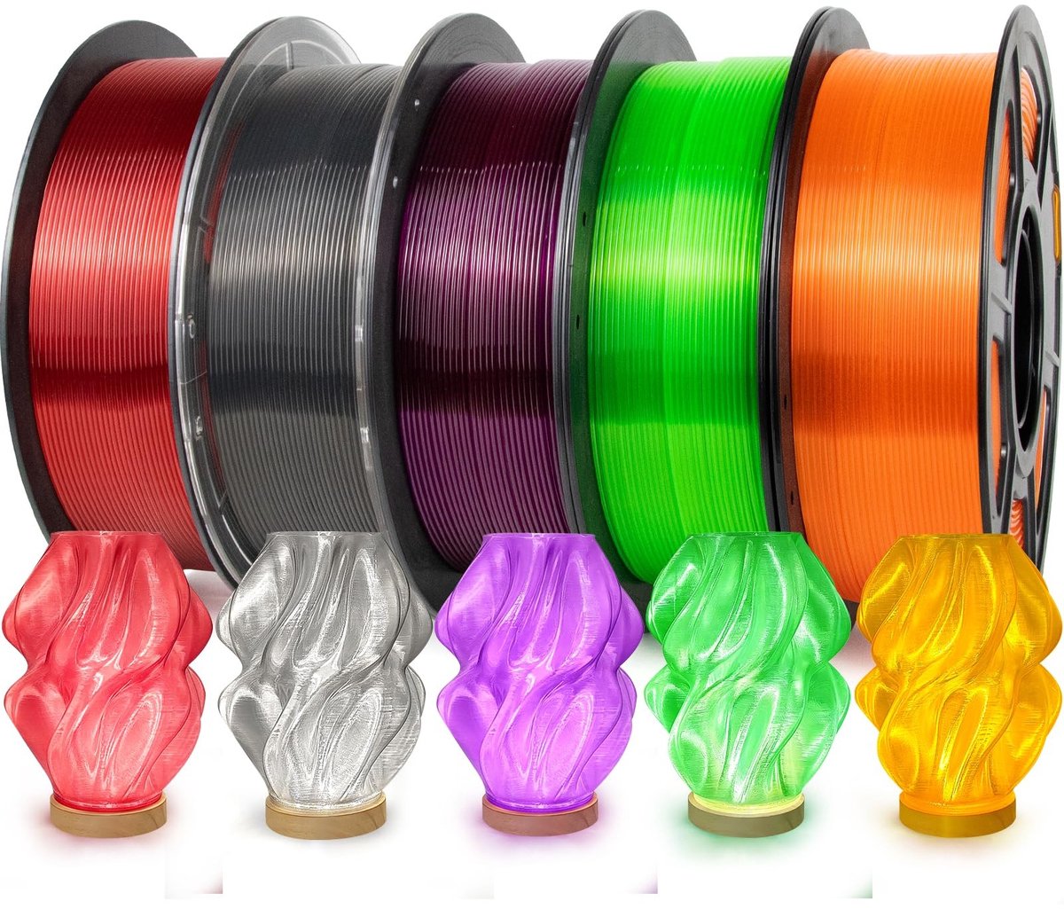 Dailygoods- PETG Filament 1.75mm 5KG - Transparant - Sterk/Duurzaam - Lichtdoorlatend - Hoge Slagvastheid - Gladde Afdruk - 3D-printerfilament