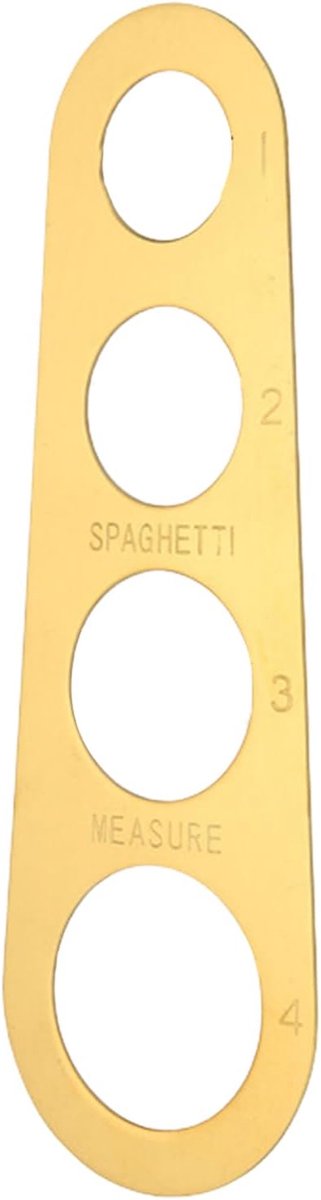 Pastaportiemeter - Maatkiezer Keuken - Porties Meten - Roestvrij Staal - 18 x 6 cm - Goud