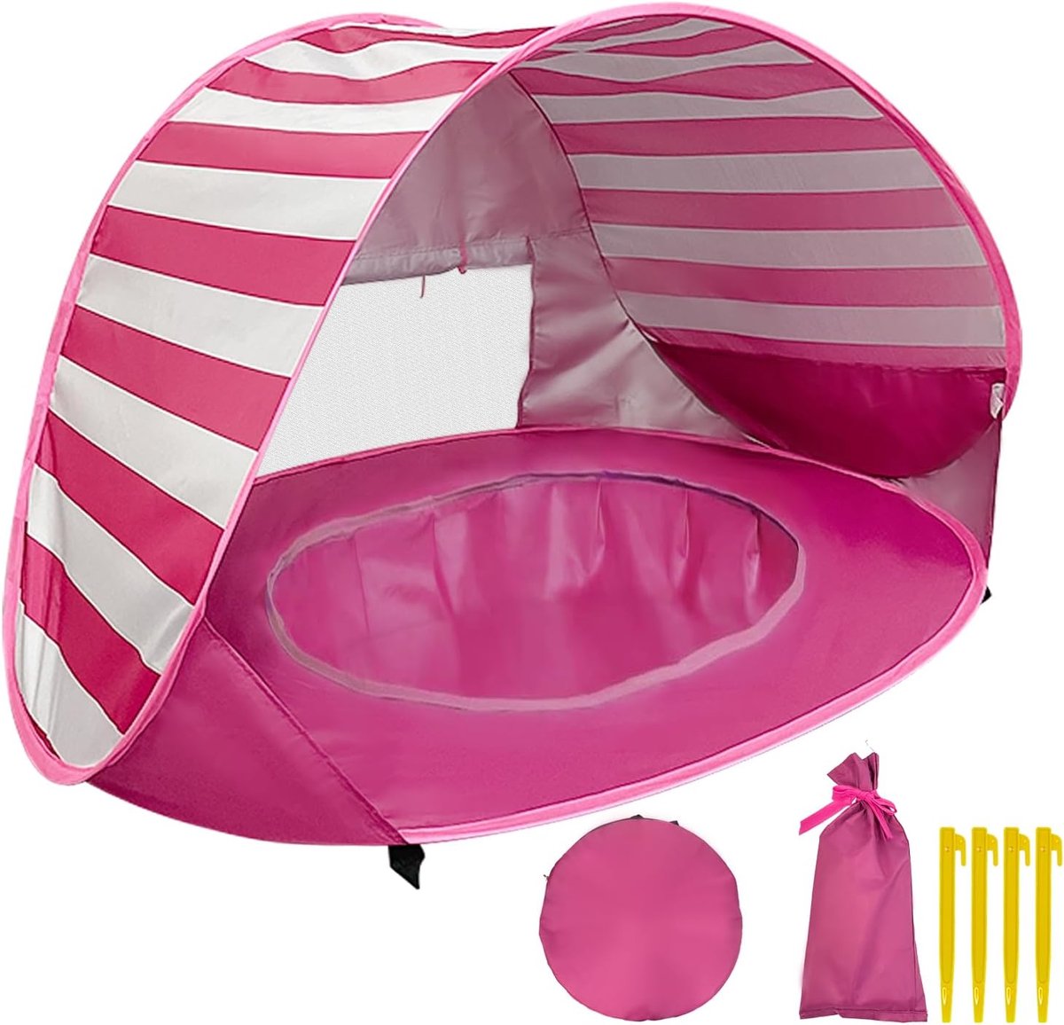 Baby Strandtent - Opvouwbaar Huisje - Spelen in Zon - Met Mini Zwembad - 120 x 83 x 70 cm