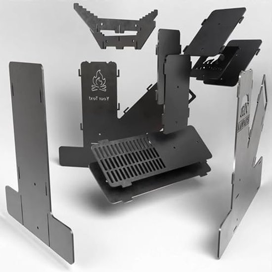 Camping Fornuis - Draagbare Kachel - Buiten Koken - Opvouwbaar Ontwerp - 188 cm - Grijs — afbeelding 5