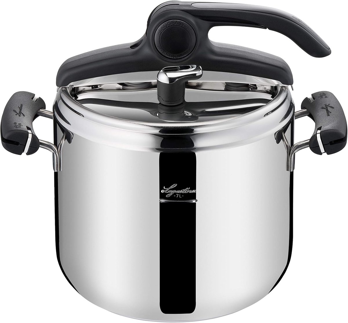Drukpan Snelkookpan Snel Koken Eénhandige opening 7 Liter Zilverkleurig