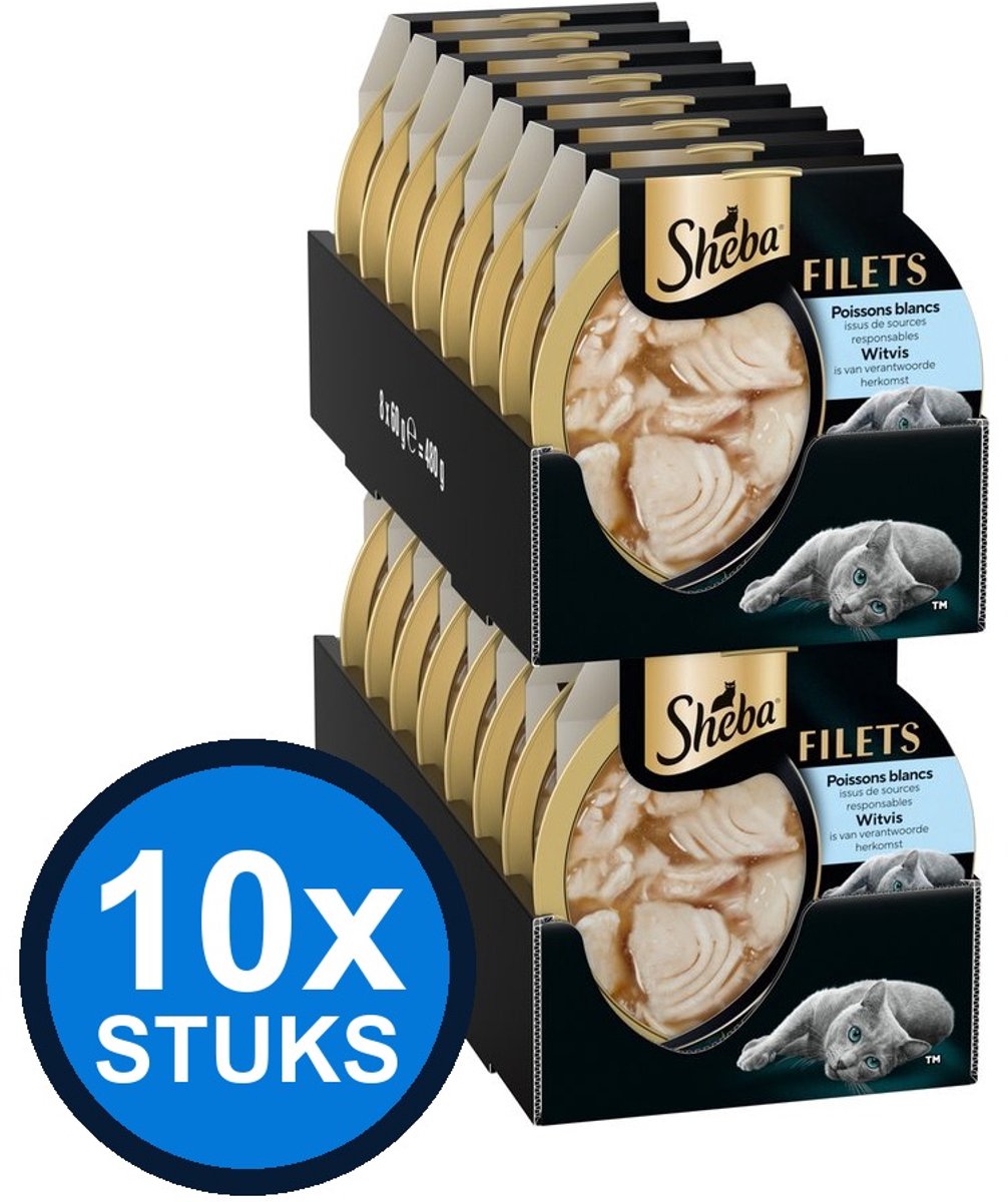 Sheba Sheba - Filets Witvis - Kattenvoer Natvoer - 60g