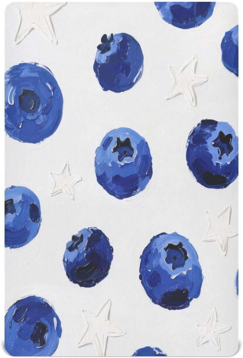 Wiegmatras Hoes - Ledikant Laken - Baby Slaapcomfort - Perfecte Pasvorm - 132 x 71 cm - Blauwe Sterren