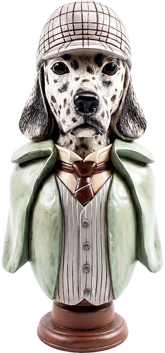 Clayre & Eef Decoratie Beeld Hond Wit Kunststof