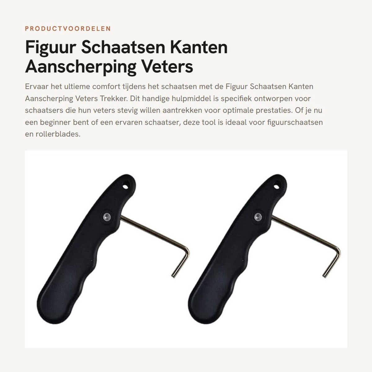 Dailygoods- Schaatsen Kanten Aanscherping - 2 Stuks - Ergonomisch Ontwerp - Duurzaam PPT - Roestvrijstalen Haak - Voor Figuurschaatsen/Rollerblades - Schaatsaccessoire
