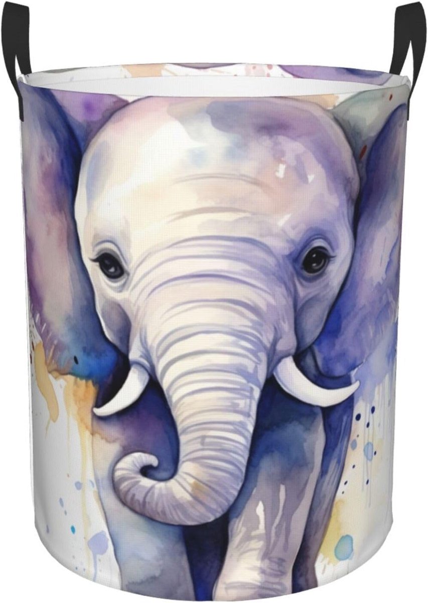 Wasmand Olifant Wasbak Kinderen Kleding Opbergen Waterdicht Oxford Doek 40 x 50 cm Multicolor