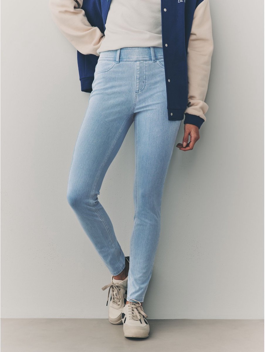 Next - Dames - Legging van jersey-denim - Blauw