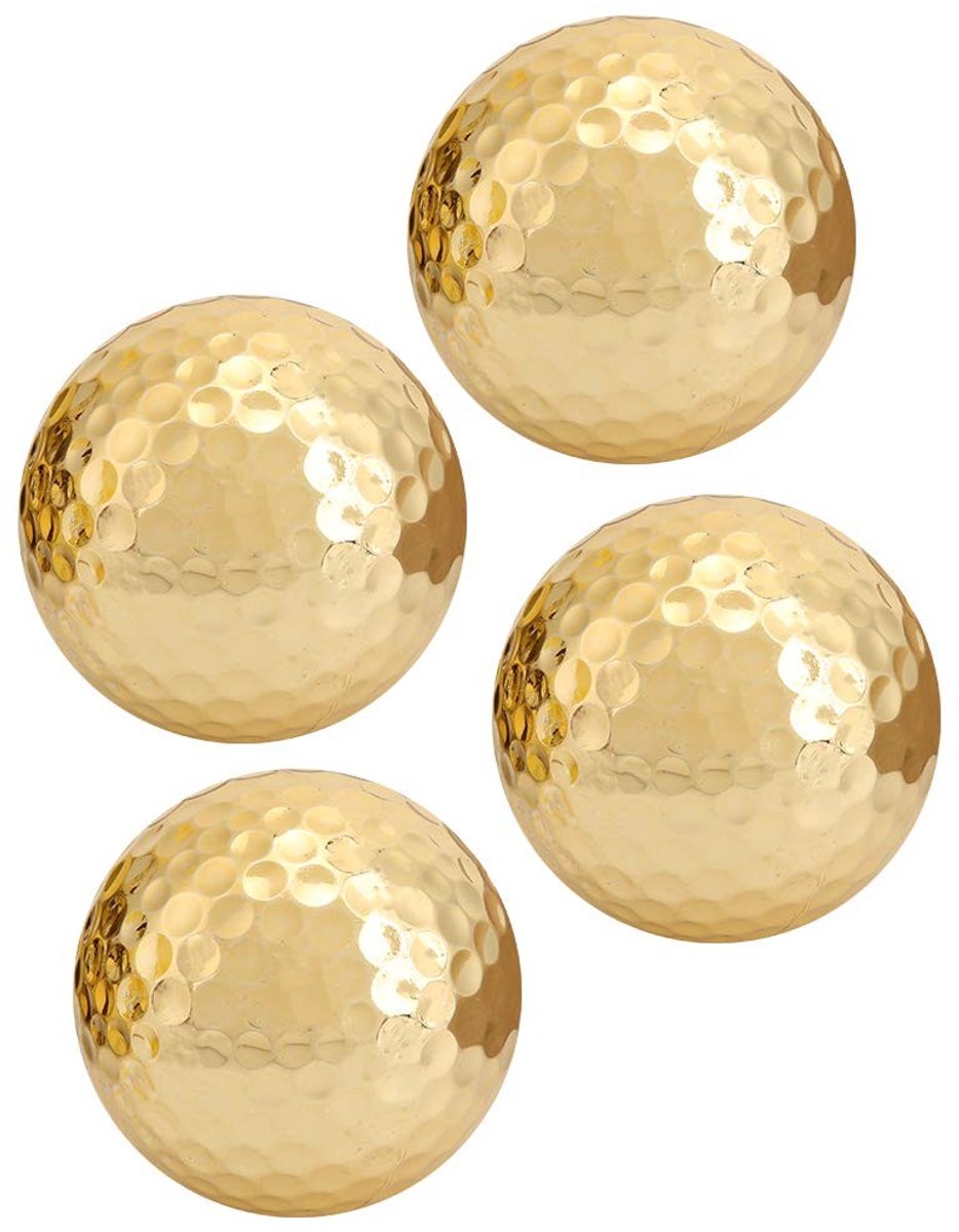 Dailygoods- Golfbal Verguld - 4 Stuks - Duurzaam - Golfaccessoires - Hoge Prestaties - Lichtgewicht - 392 Bijengaten - Golfballen