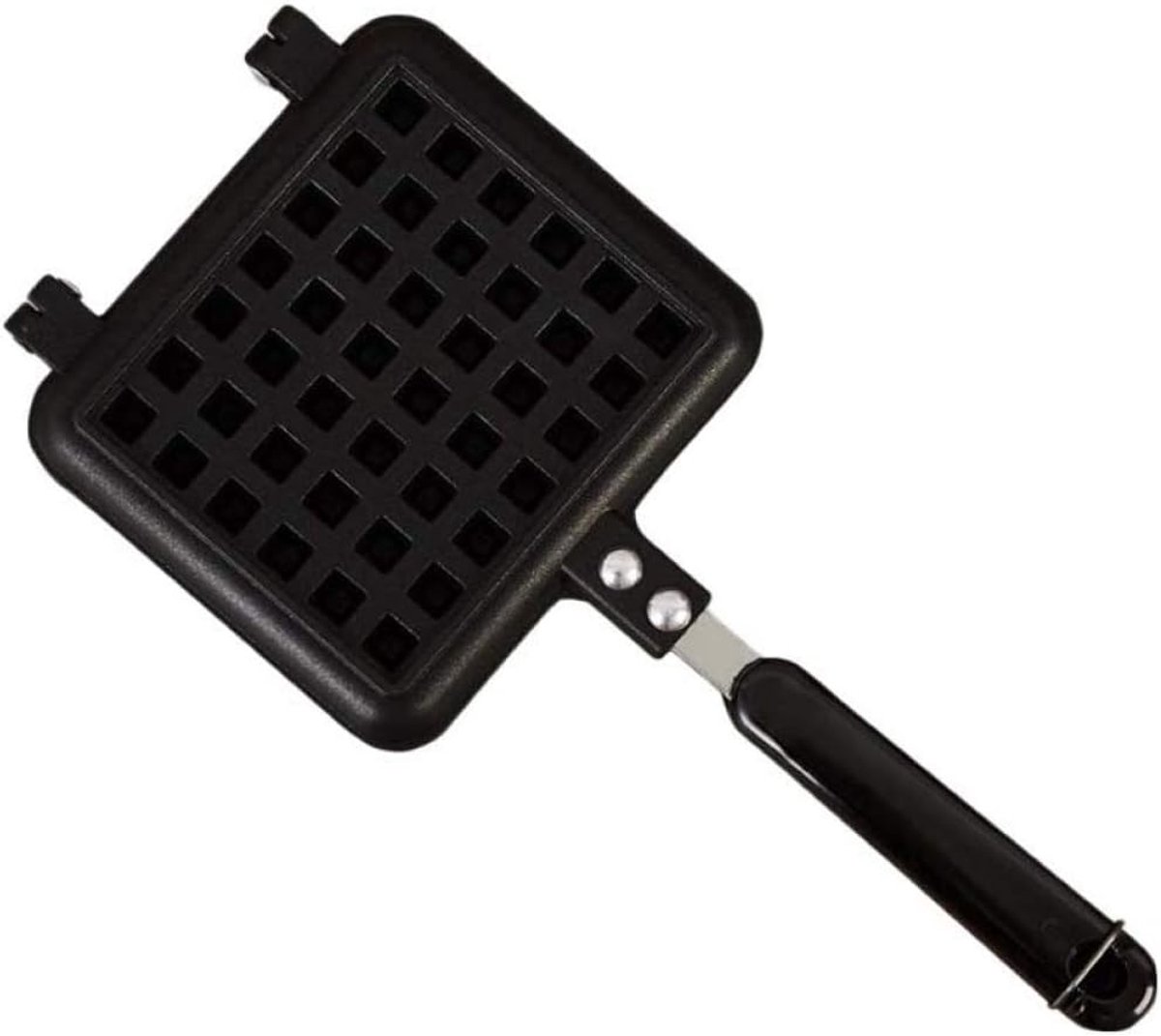 Wafelijzer Pan - Bakplaat Wafels - Snelle Snacks Maken - Dubbele Anti-aanbaklaag - 30 x 14.5 cm - Rood