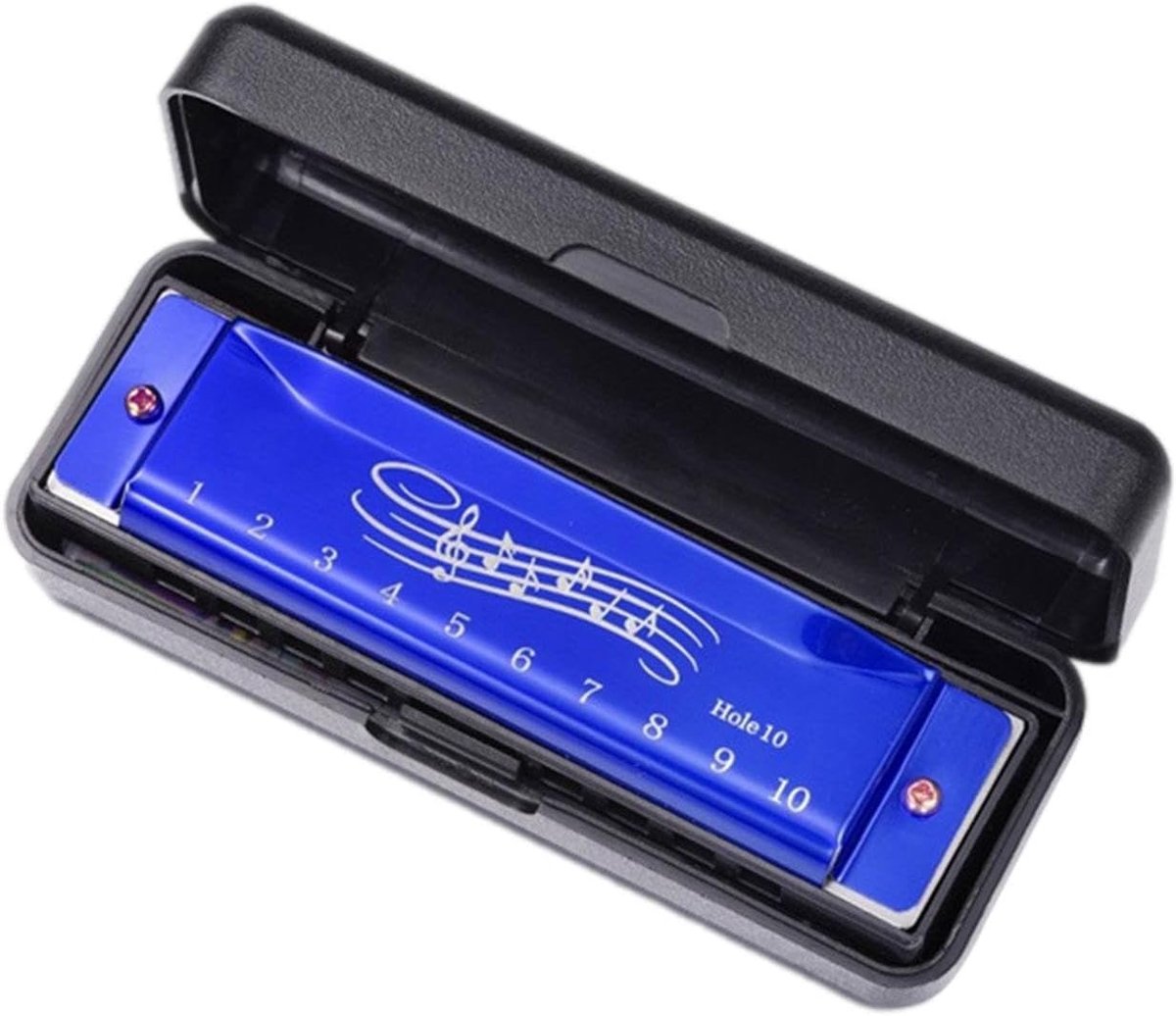 Kinderharmonica - Mondorgel - Muziek Leren - Veilig Materiaal - 10 Gaats - Blauw