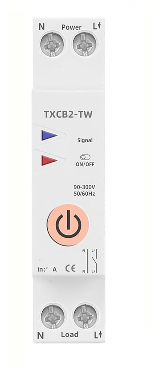 Miniatuur Stroomonderbreker - Zekering Schakelaar - Energie Meten - Spanning Stroom Beveiliging - 63A - Grijs