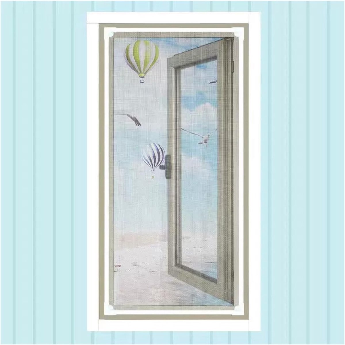 Raam Horren - Vliegendeuren - Buitenlucht Binnen - Magnetische Bevestiging - 150x230cm - W