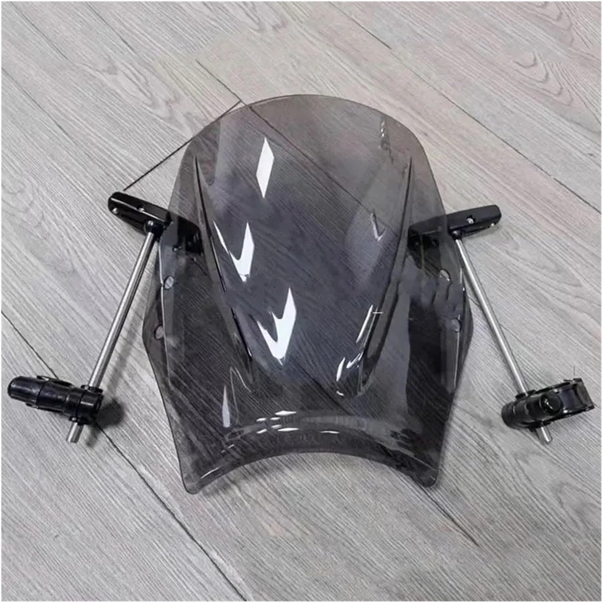 Motor Windscherm - Voorruit Deflector - Bescherming Motorrijder - Verstelbare Beugel - 7/8" 22mm Stuur - Grijs