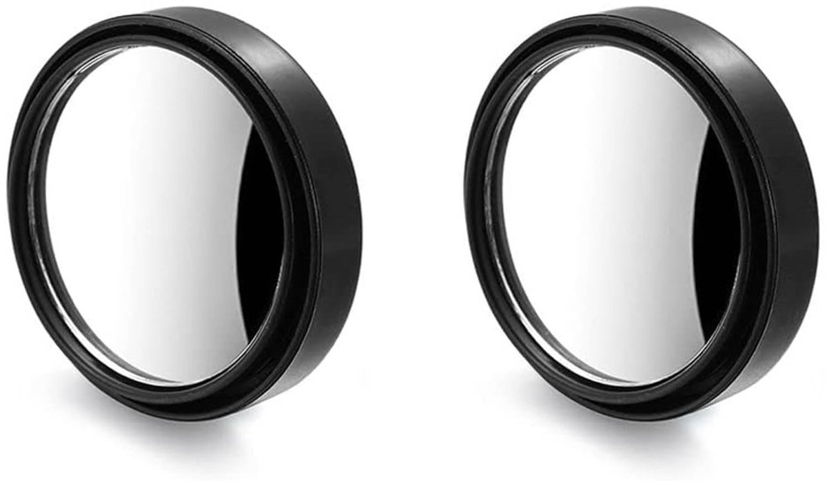 Dailygoods- Dodehoekspiegel Auto - Verstelbaar - Ronde Blindpuntspiegel - 360° Draaibaar - Hoogwaardig Glas - ABS Behuizing