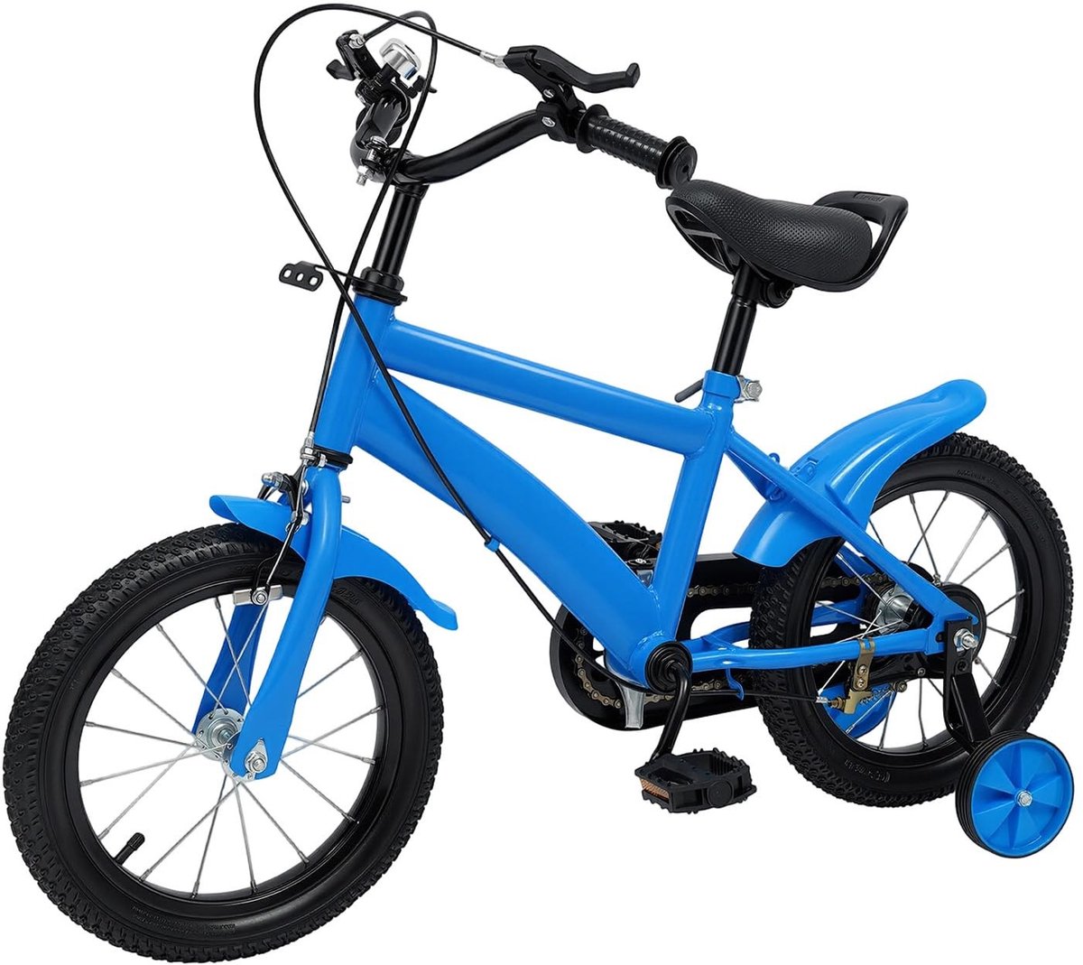 Dailygoods- Kinderfiets 14 inch - Instelbaar - Steunwielen - Hoogwaardig frame - Dempende banden - Comfortabel zadel - Kindfiets