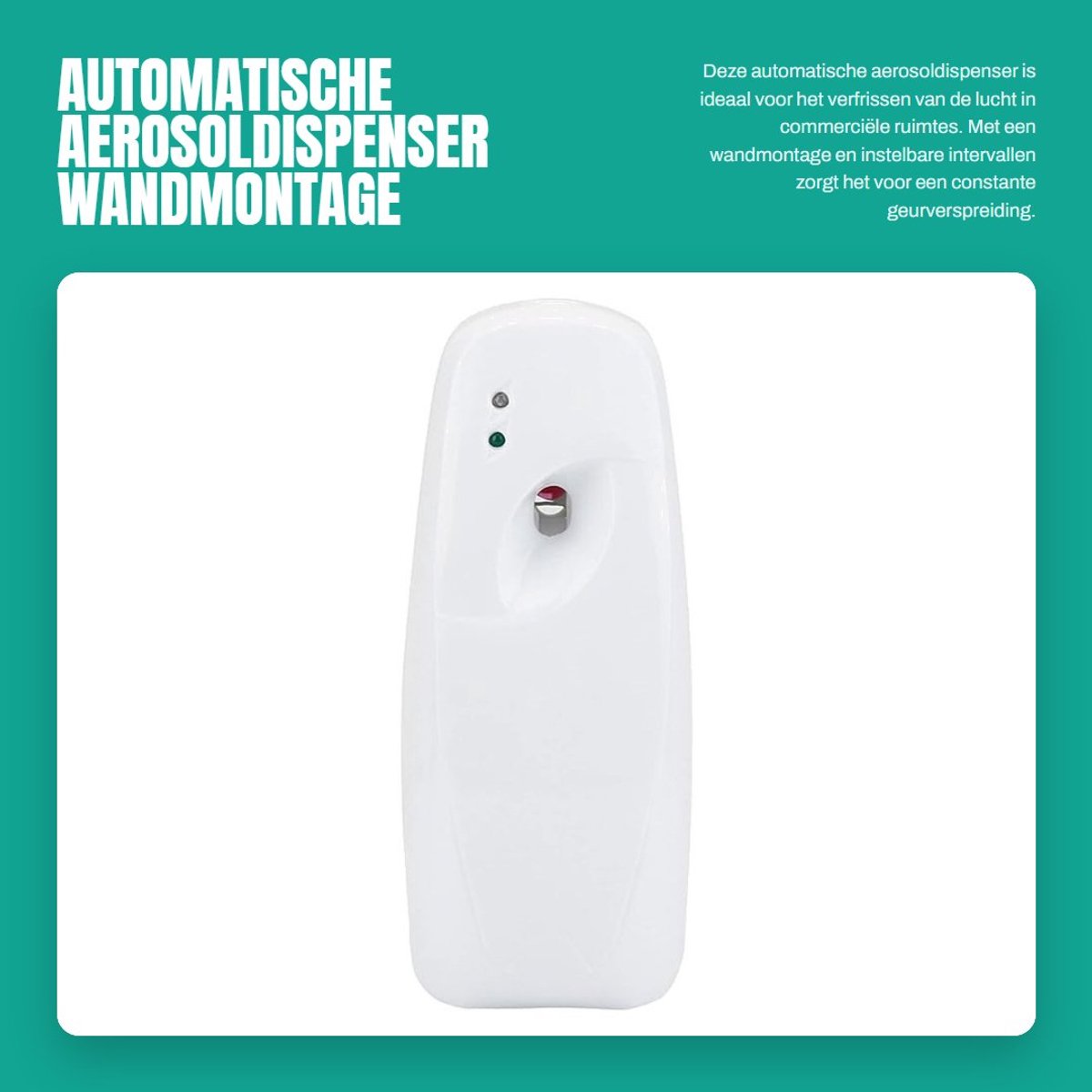 Dailygoods- Aerosoldispenser Automatisch - Luchtverfrisser Wandmontage - Verstelbare Intervaltijd - Lichtsensor - Geschikt voor Hotels - Hoogwaardig ABS Materiaal