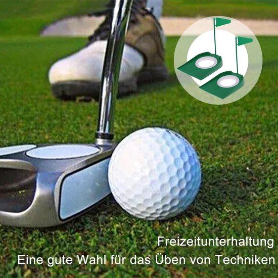 Dailygoods - Set van 2 Golf Oefenputters met Verstelbare Holes en Vlaggen van Dailygoods — afbeelding 2