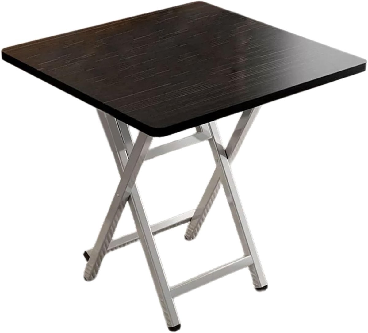 Opvouwbare Eettafel - Kleine Vierkante Tafel - Veelzijdig Gebruik - Vlekbestendig Oppervlak - 70x70x72cm - Zwart