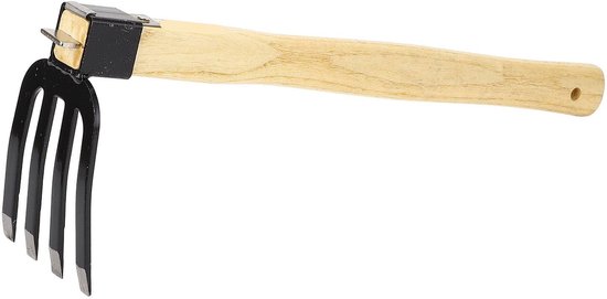 Dailygoods- Tuinhandgereedschap 2-in-1 - Hark/Schoffel - Ergonomische Handgreep - Ruimtebesparend Design - Robuust Koolstofstaal - Veelzijdig Tuingereedschap van Dailygoods — afbeelding 5