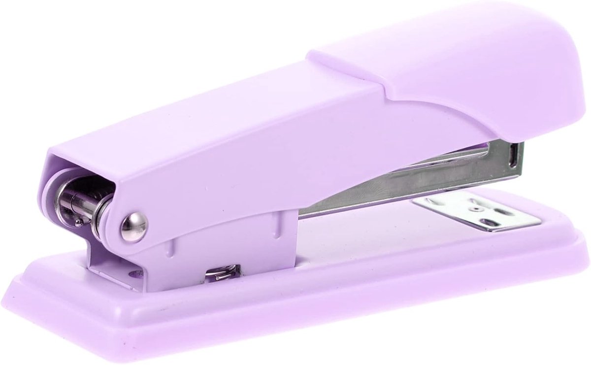 Hand Nietmachine - Kantoor Nietapparaat - Papier Snel Binden - Hoge Duurzaamheid - 12.5 cm - Paars
