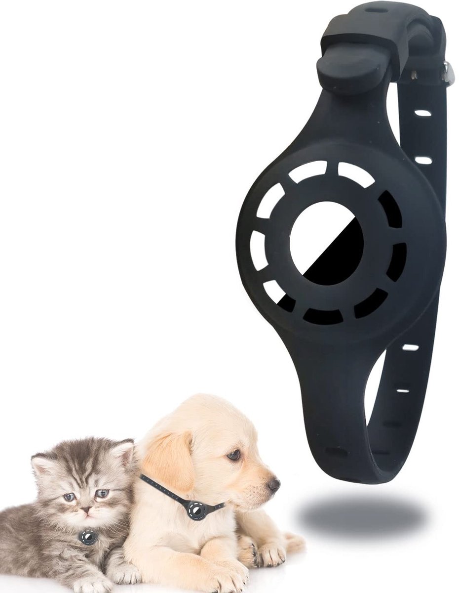 Dailygoods - Verstelbare Kattenhalsband met Siliconen Hoesje voor AirTag