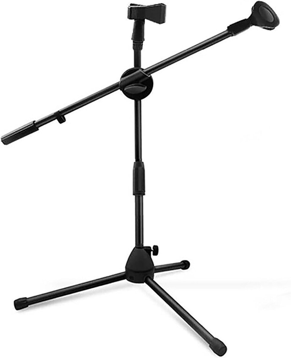Microfoonstandaard - Microfoonhouder Statief - Muziek Optredens - Opvouwbaar Ontwerp - Verstelbaar 80cm - Zwart