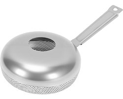 Handmatige Koffiebrander - Roestvrij Staal - Thuis Branden - 500g Capaciteit - Draagbaar Ontwerp - Zilver