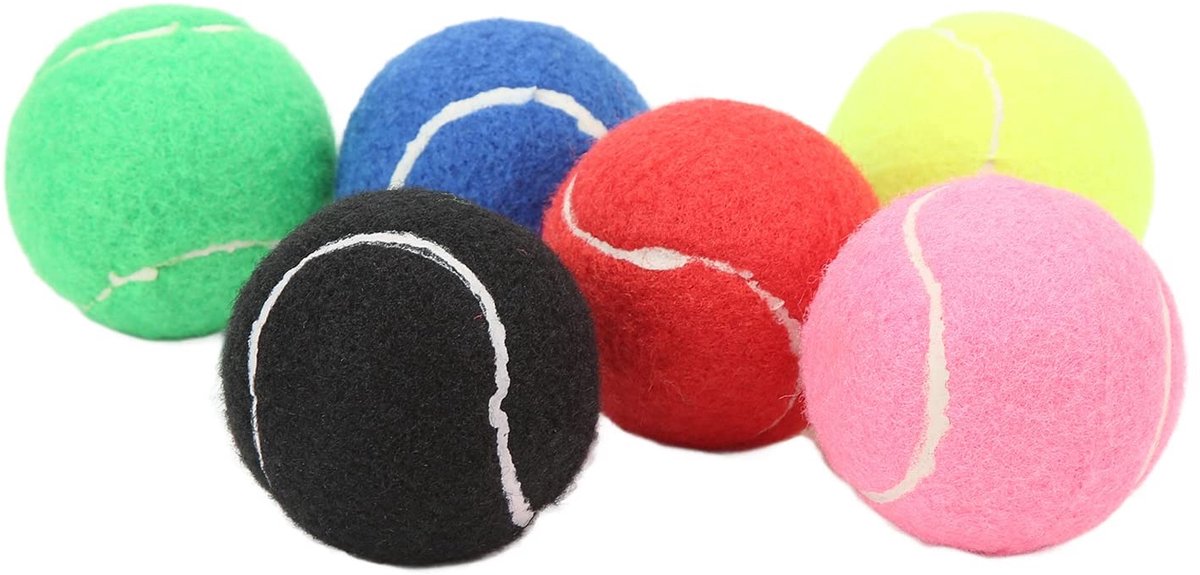 Dailygoods - Gekleurde Tennisballen Set - 6 Stuks voor Training en Wedstrijden