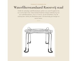 Dailygoods- Waterfilterstandaard Draagbaar - Roestvrij Staal - Afneembare Poten - Antislipvoetjes - Voor Berkey Big/Travel/Royal - Eenvoudige Installatie - Waterfilter