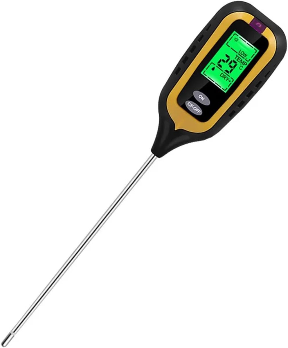 Vochtmeter Bodemtester - Plantenmeter 4-in-1 - Planten Verzorgen - Meet Vocht Temperatuur pH - 20 Stuks - Zwart
