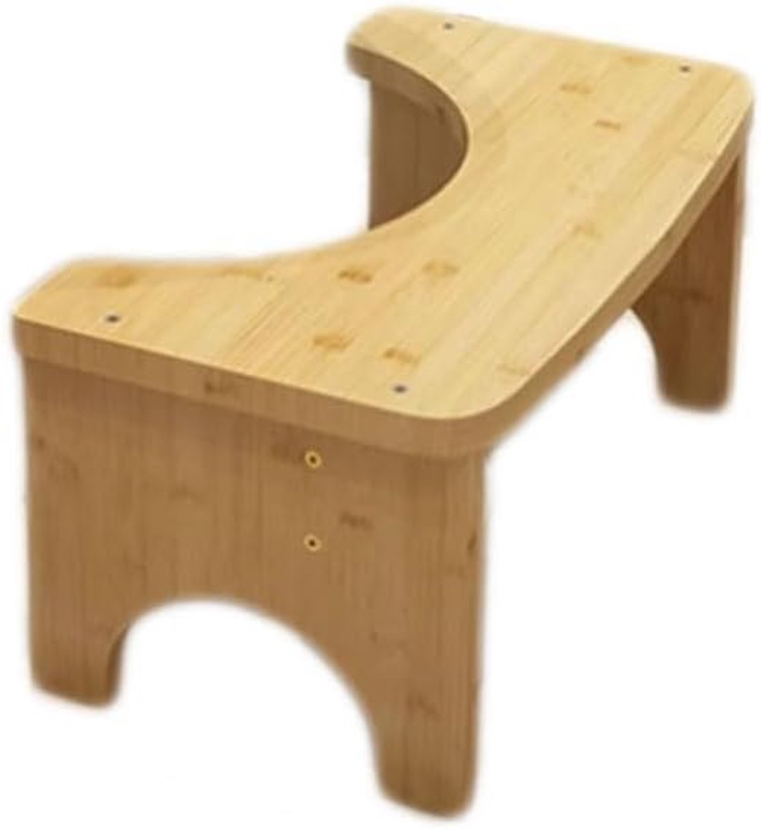 Toilet Krukje - Bamboe Voetensteun - Comfortabel Toiletteren - Ergonomisch Ontwerp - 39x16.5x22cm - Houtkleur