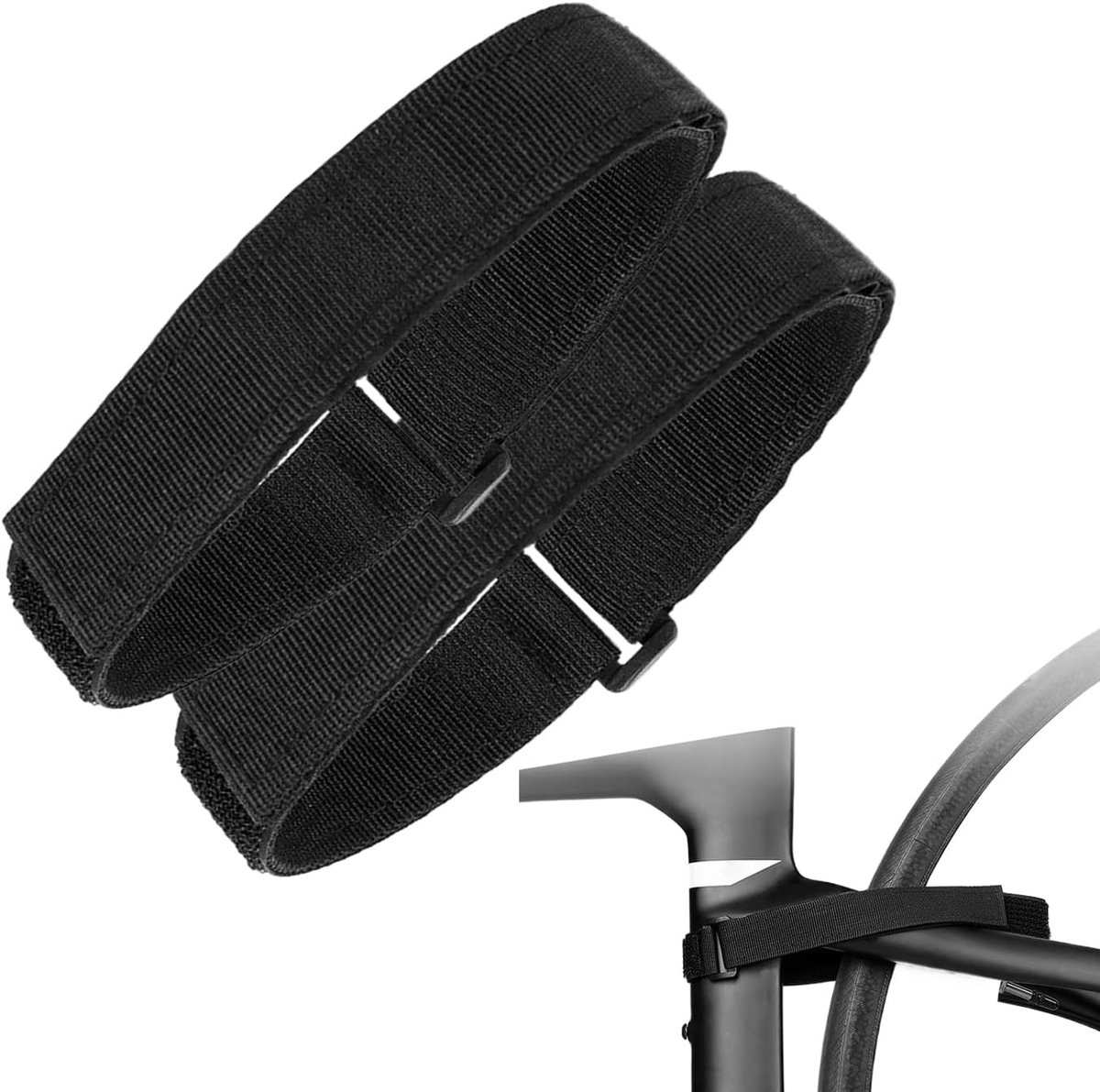 Fietsbevestigingsriemen - Verstelbare banden - Fiets transport - Scheurbestendig nylon - 2 stuks - Zwart